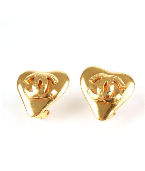 vintage chanel heart earrings|luxury closet chanel earrings.